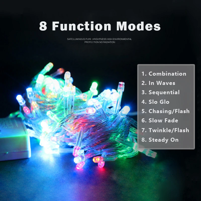 Wholesale YLDC1209 10M 100 LED String Holiday Decoration Mini christmas lite Christmas Light Fairy Light Garden Decoration
