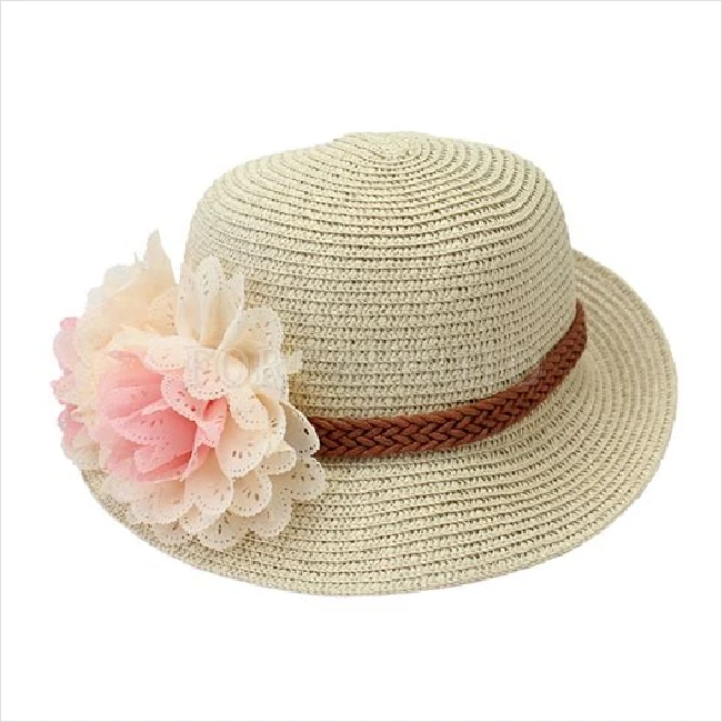 Straw Sun Hats for Kids Wide Brim Beach with Branded Logo