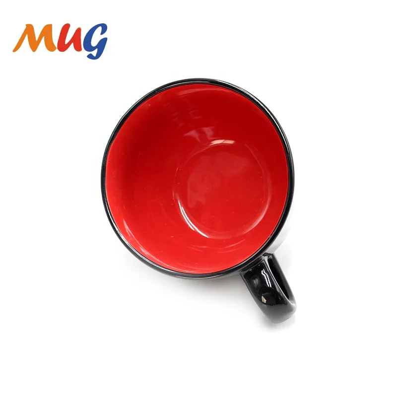 Big capacity customization logo color glaze Ceramic stoneware soup mug