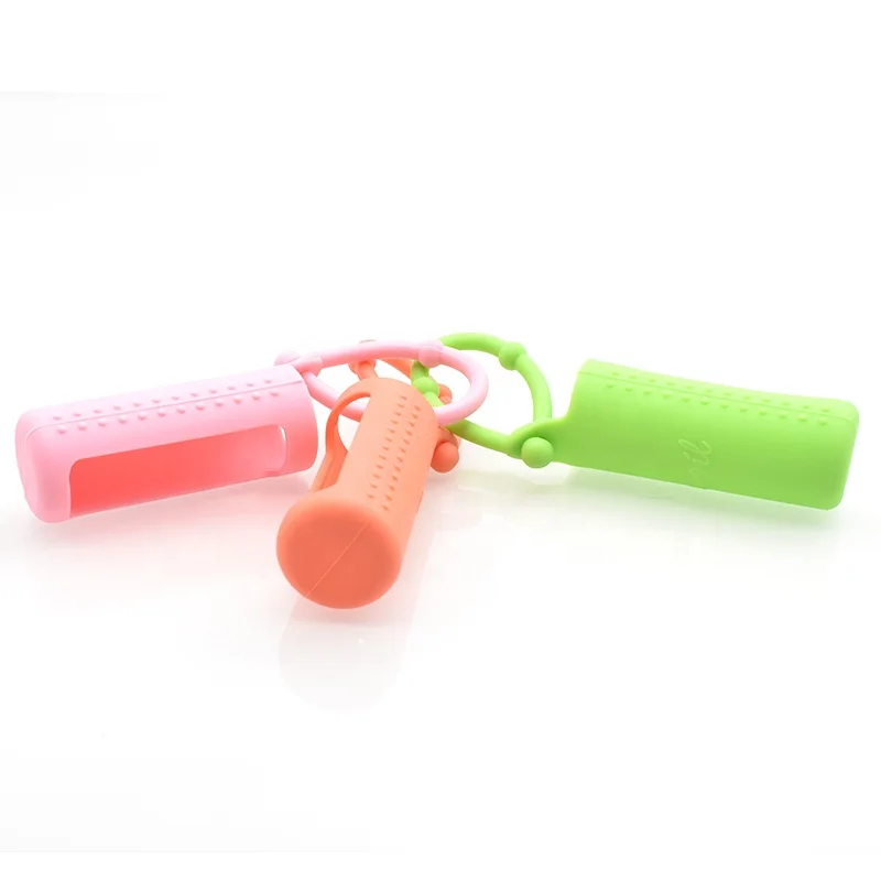 empty colorful silicone sleeve protector for 10ml thick glass essential oil roller bottle holder