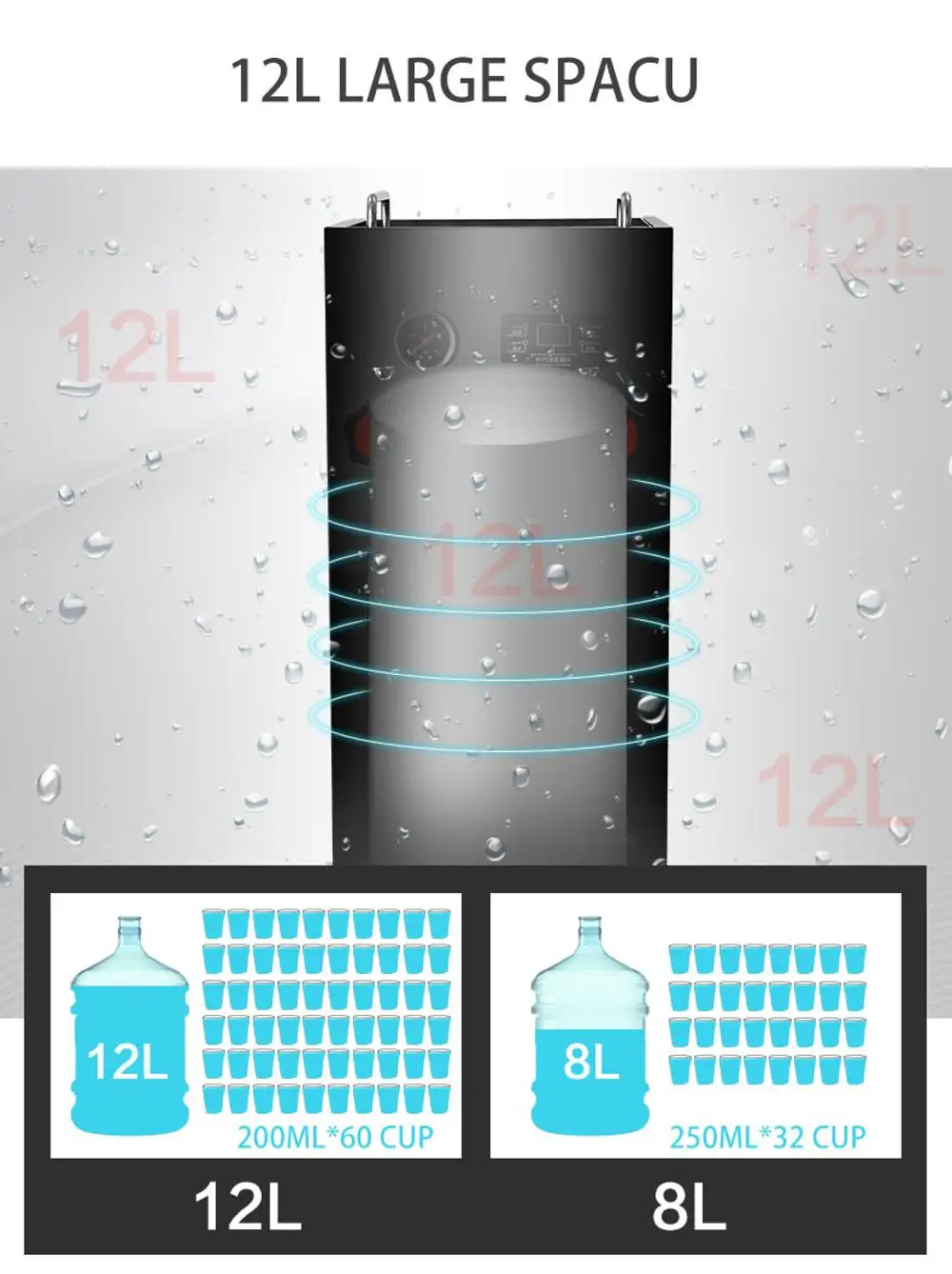 
High quality stainless steel 12L large capacity commercial automatic Electric Steam Boiler # ZX 200A 