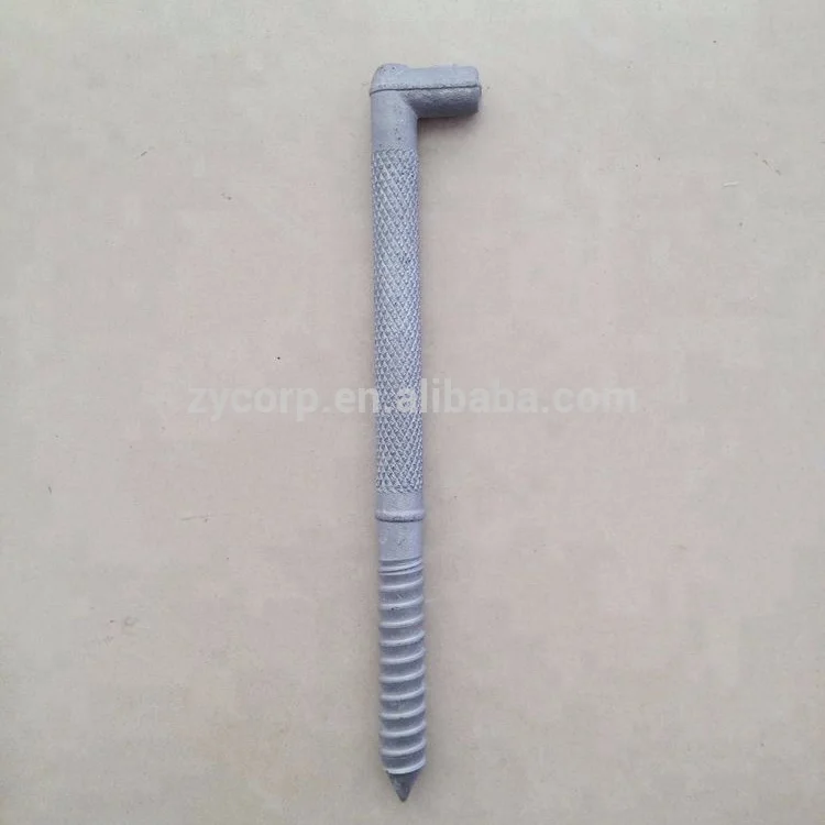 pole line hardware Pole Steps with Knurled ring and Rolled fetter drive threads