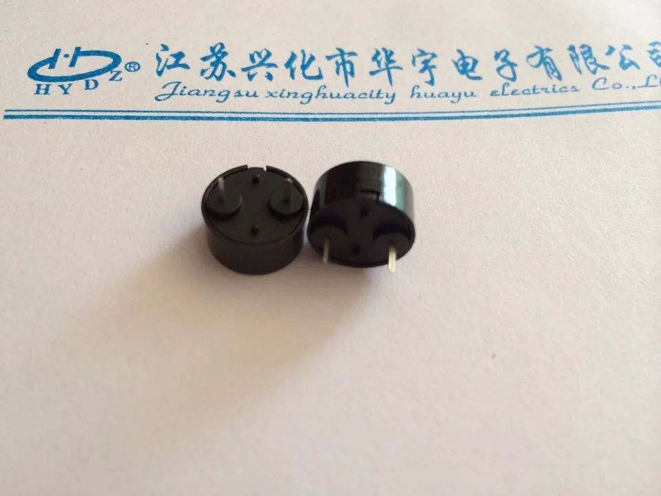 HYR-1240 small 12mm diameter piezo buzzer 12V piezo buzzer 6Vp-p/3Vp-p with kinds of sound performance piezoelectric transducer