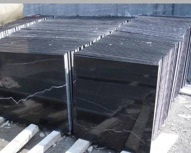 High Quality China Black Nero Marquina Marble With White Veins the most cheapest black marble  floor tile cladding tile stair