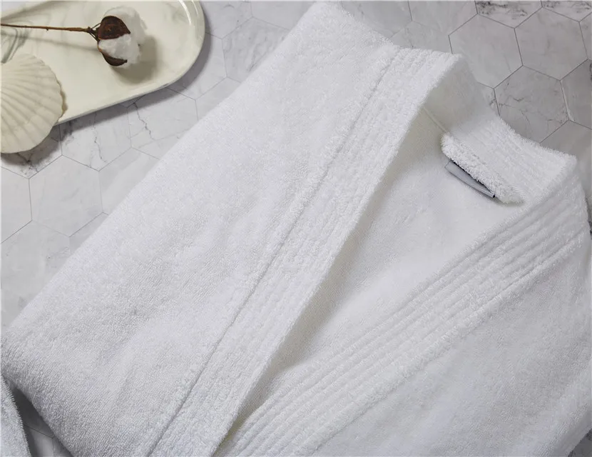 Wholesale White Kimono Hotel Cotton Terry Cloth Bath Robe