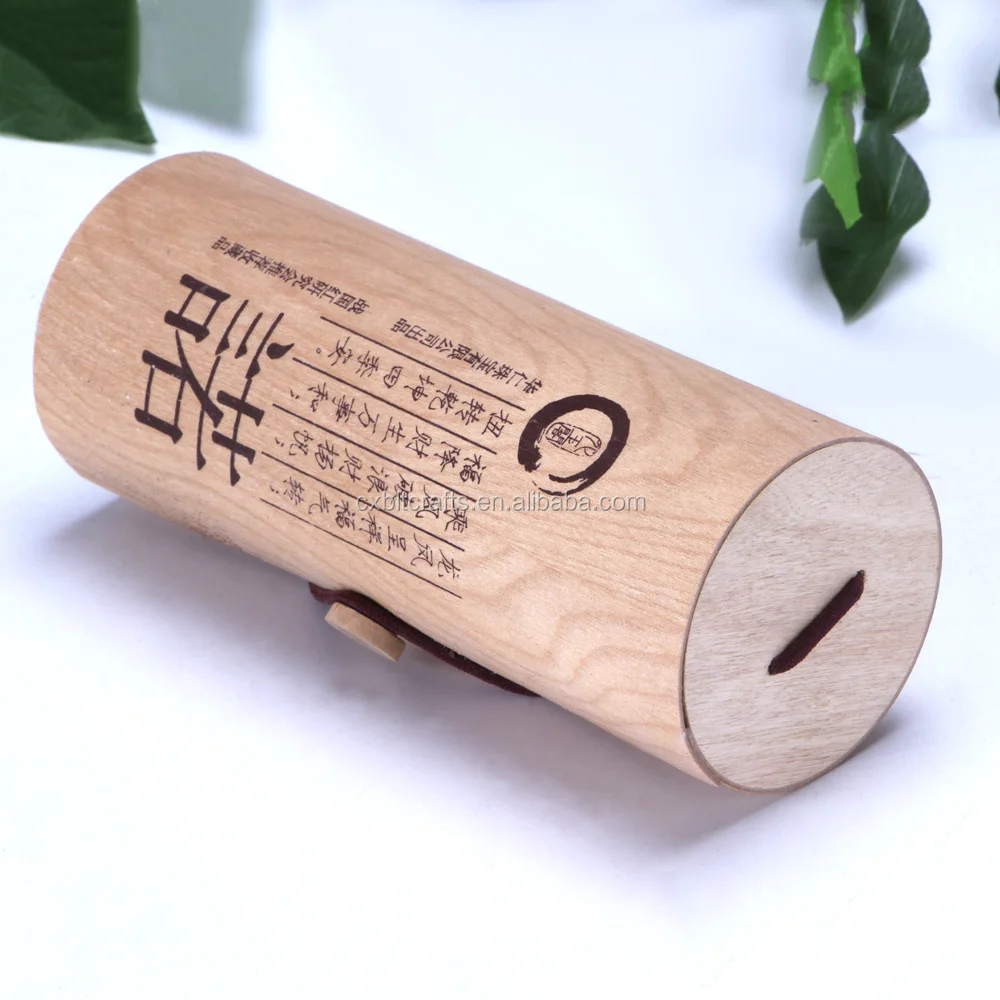 round tube wooden tea gift box for sale
