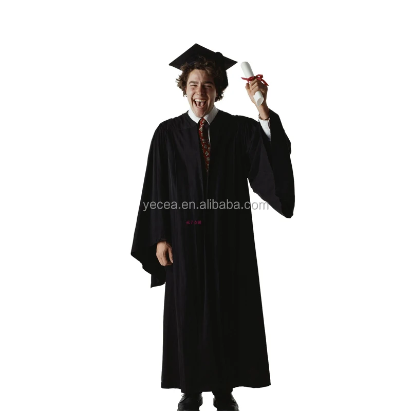 High quality  latest fashion College Graduation Robe Bachelor Gown uniform for teenagers Custom & Wholesale