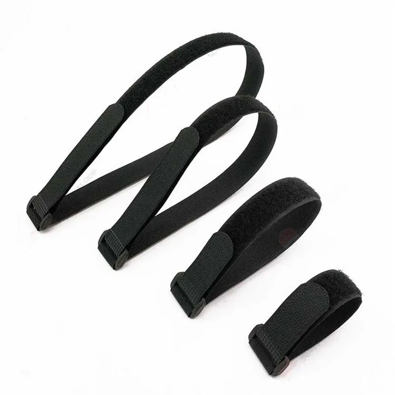 Black Nylon Rope Belt Cargo Luggage Holder Fastener Straps With Self-adhesive Sticker For Motorcycle Car Outdoor Camping Bags