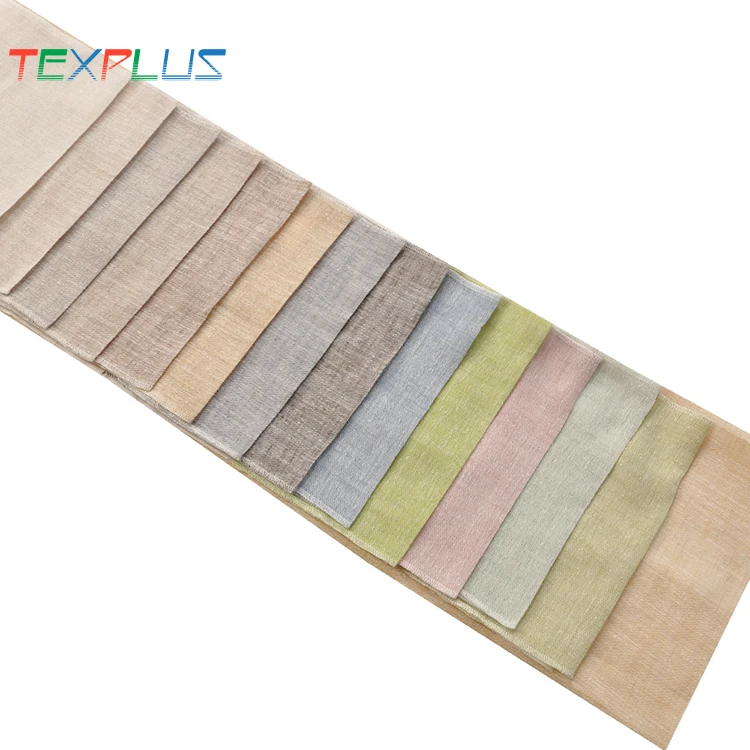 
European style solid yarn dyed upholstery sheer curtain fabric 