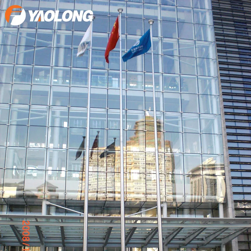 Yaolong 304 Stainless Steel Outdoor Garden Remote Control Flagpole Aluminum Automatic Raise Flag Pole