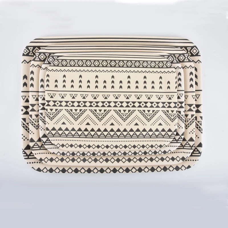 
wholesale Eco-friendly Melamine rectangular serving tray for food 