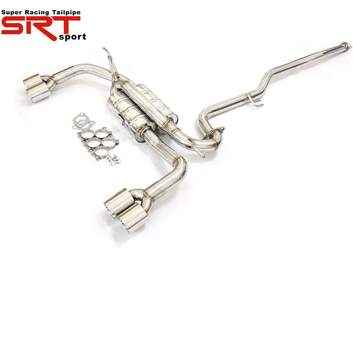 Exhaust system for Hyundai Rohens coupe downpipe with catalytic cat back with valve control stainless steel material with 4 tips