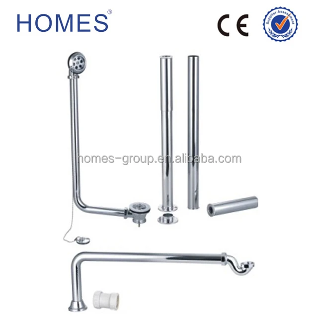 
Copper Free Stand Bath Waste fitting Ball Chian With Extended Legs Kit 