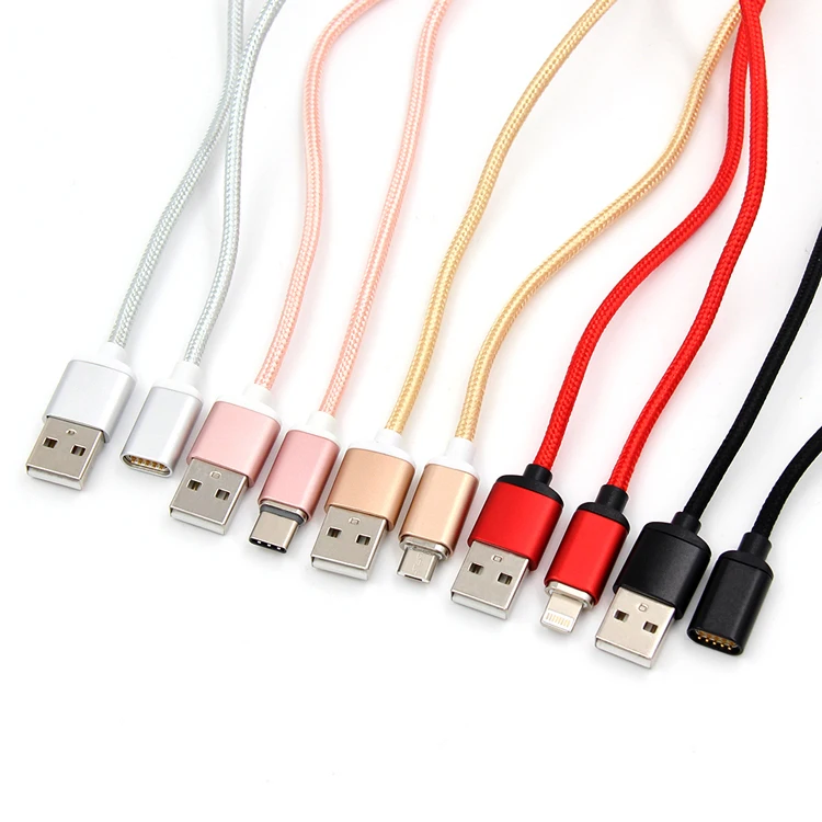 1,5 м 2 м хорошее качество 3 в 1 модный светодиодный магнитный Micro Usb Type C зарядный кабель для iPhone
