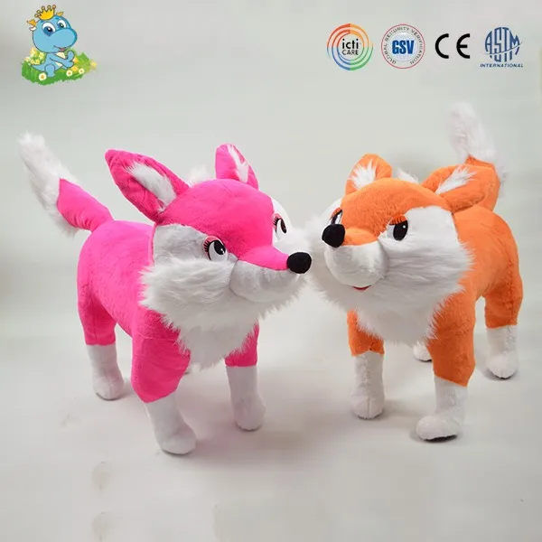 
Nanjing ICTI factory custom cheap lovely lifelike fox animal chair plush stuffed toys 