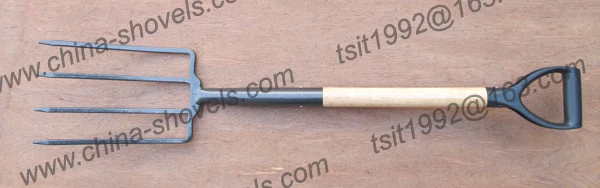 
F107 wooden handle steel garden farming pitch fork 