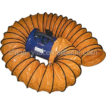 orange color pvc tarpaulin flexible duct for air movers, good quality and reasonable price flexible duct for ventilating