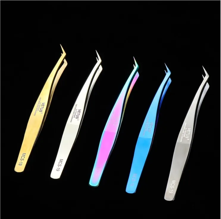 Vetus eyelash extension tweezer colorful volume lashes tweezers iconsign tweezers wholesale