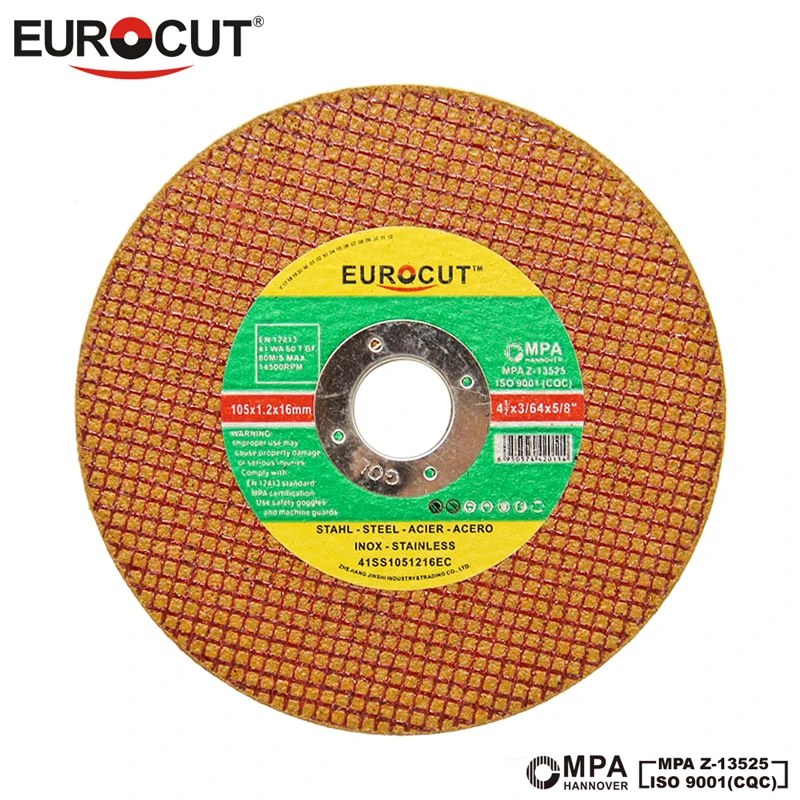 Eurocut high performance 4 inch abrasive cutting disc iron safety
