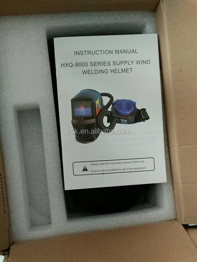 full face welding helmet with air supply ventilation HXQ-9000