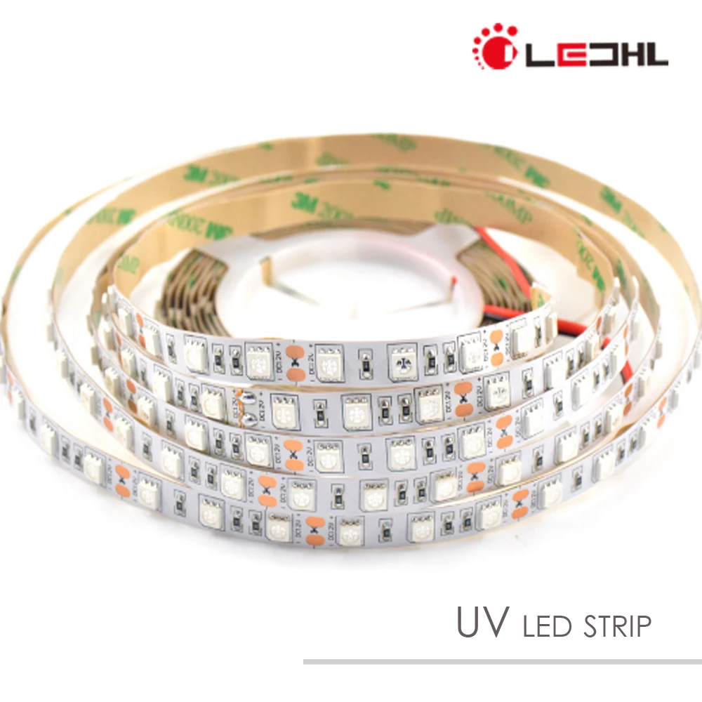 12V UV Ultraviolet 365nm 395nm uv led strip light SMD2835 60led/m 120led/m Waterproof tape