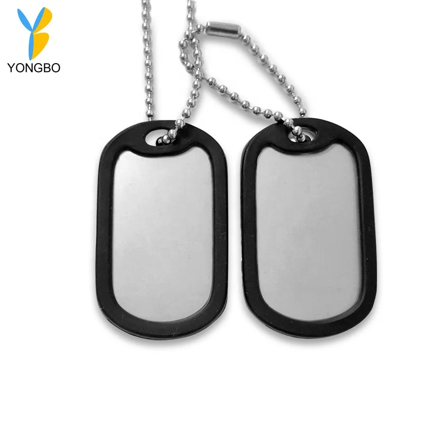 Customized ID Dog Tags - Personalized Metal Tags with 2 Chains and 2 Silencers