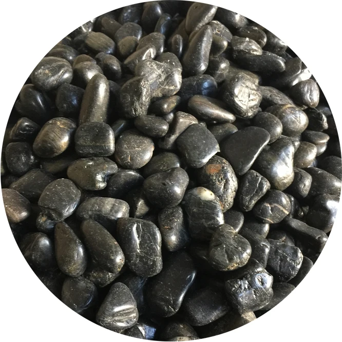 Garden Decorative Polished Black Pebbles for Sale at Affordable Prices