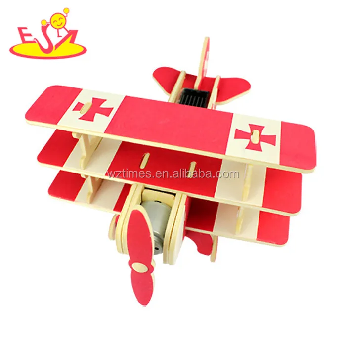 2018 оптовая продажа дети собирают деревянные модели самолетов смешные детские деревянные W03B069