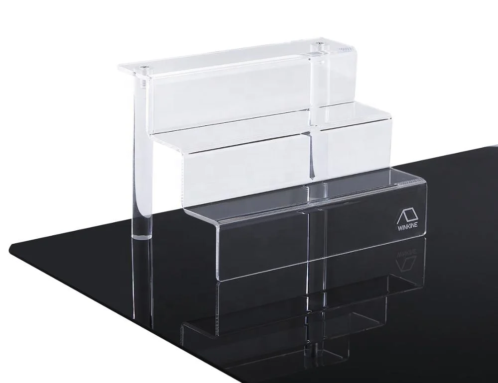 Acrylic Table Display Stand Transparent Acrylic Riser Display Shelf for Cupcake Toy and Cosmetics Custom Acrylic Display Rack