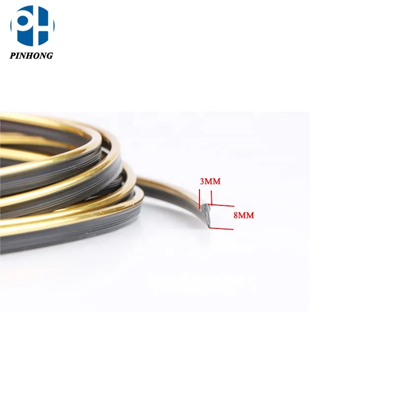 5M Car Van InteriorRed Point Edge Gap Door Panel Accessories Molding Line