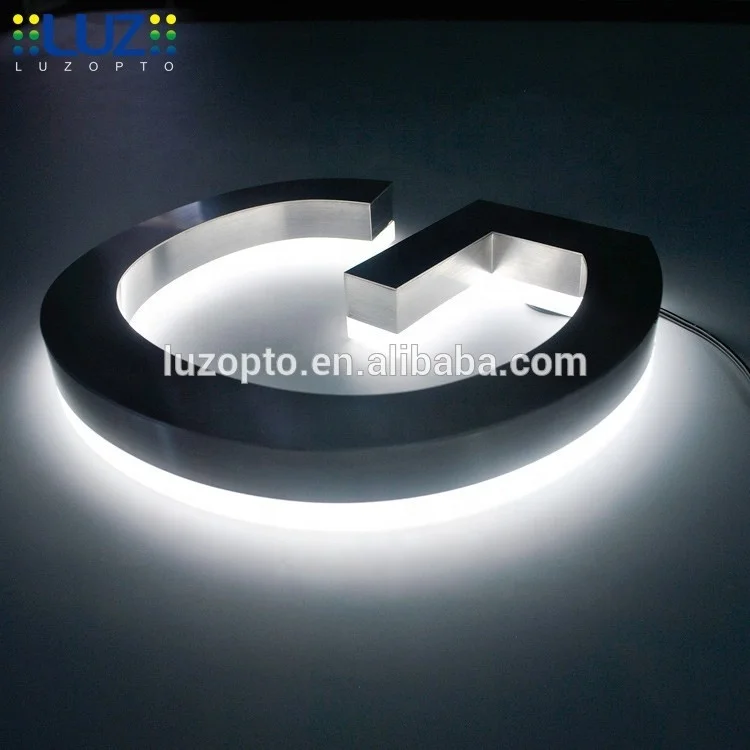 
Custom logo illuminated backlight channel letter led light sign board 