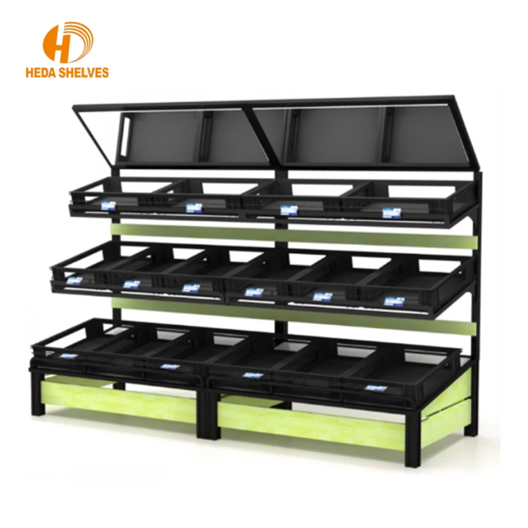 Supermarket Fruit And Vegetable Display Rack