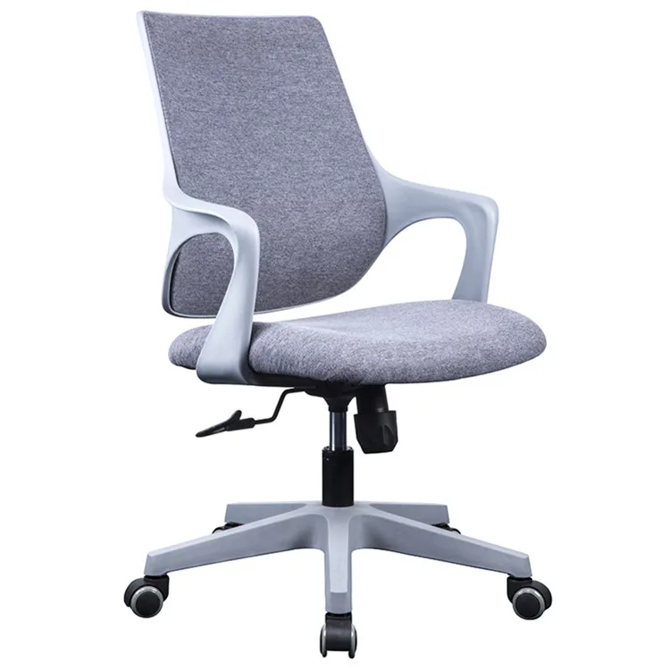 Hot selling black swivel reception seat big size height adjust armrest Executive Modern Mid Back Swivel office staff mesh chair
