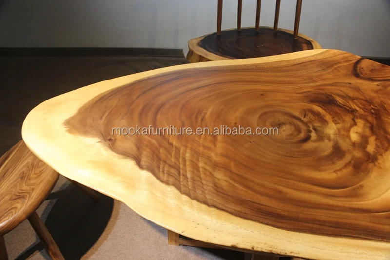Unique style live edge table walnut wood coffee table