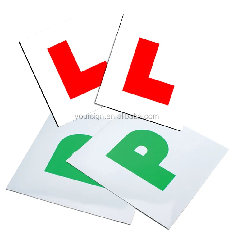 custom soft pvc car magnet sticker car stickers vinyl L plates magnetic car signs