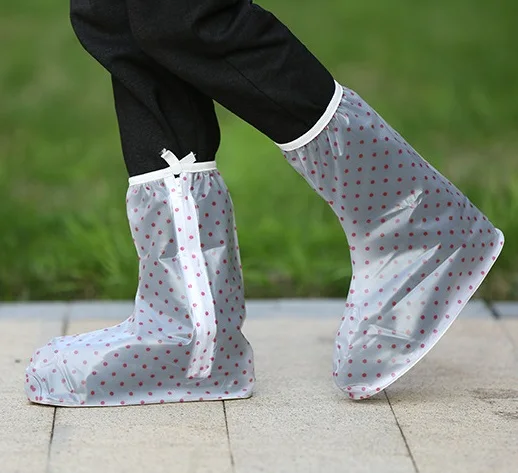 
Dot print Transparent PVC rain boots / shoes cover 