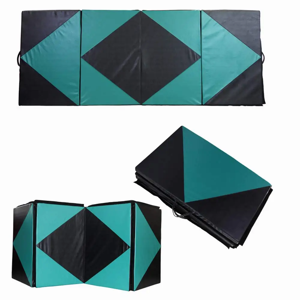 
Gymnastics Mat PU Leather Thick Folding Panel for Gym Fitness Tumbling Yoga Mat 