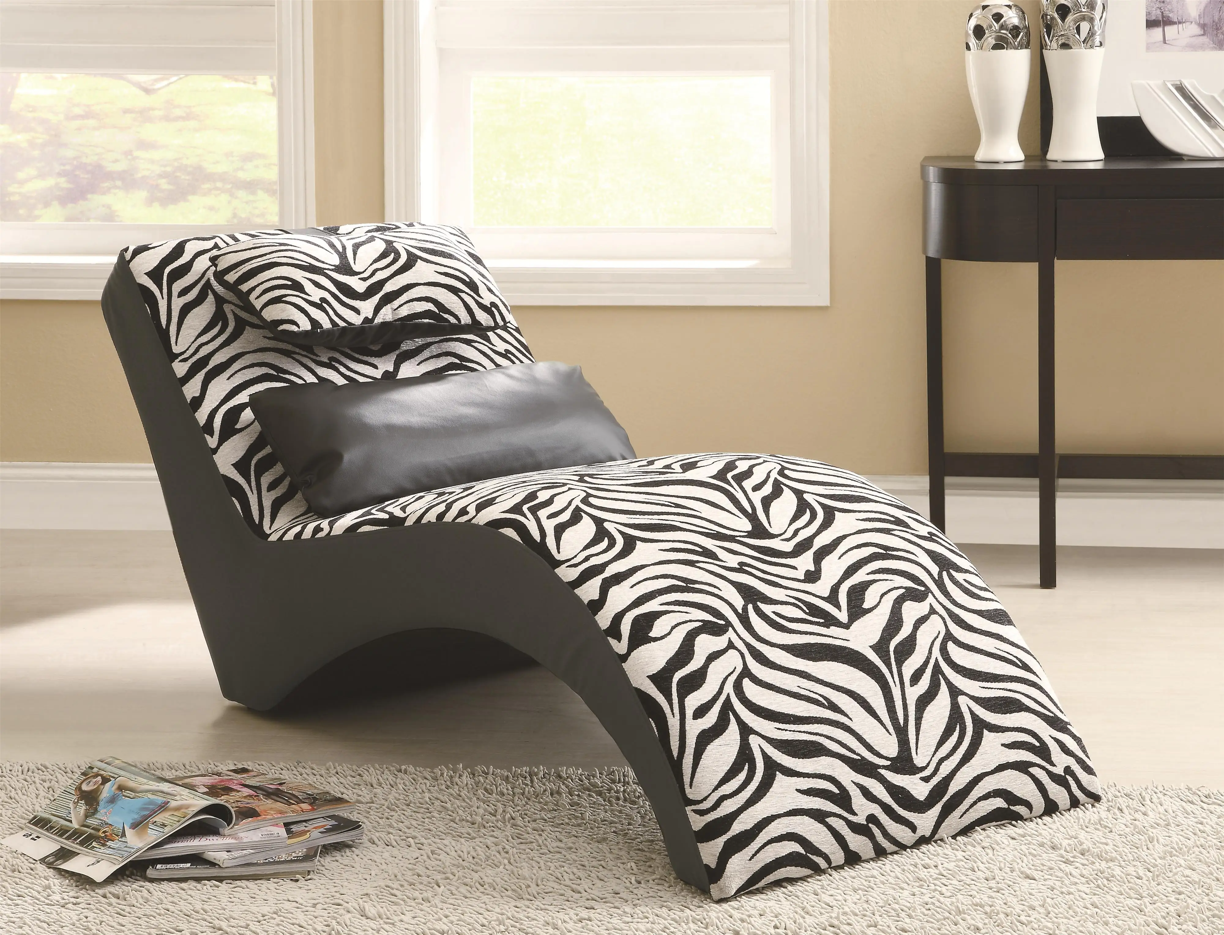 Frank Furniture French Style Chaise Design Wooden Base Soft Upholstery Couvre Chaise  Lazy Chaise Lounge