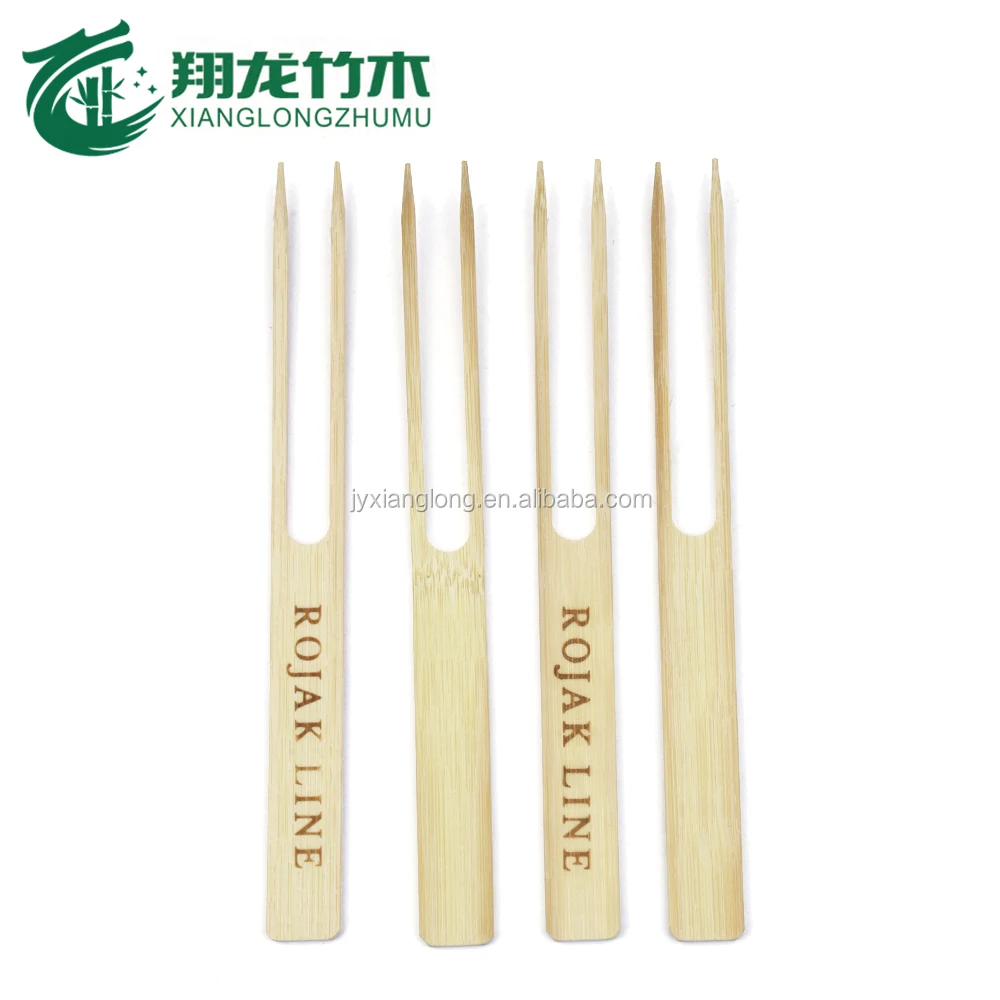 Bamboo Double Prong Skewers For Barbecue Grilling Kabob