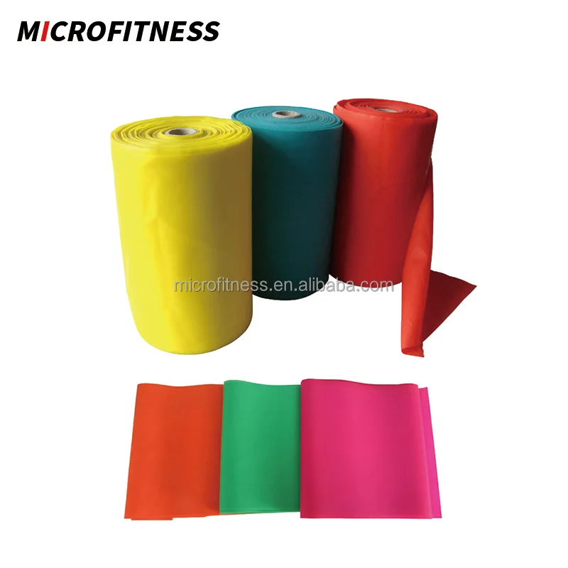 Latex Resistance Customized Theraband Roll With Logo Printing