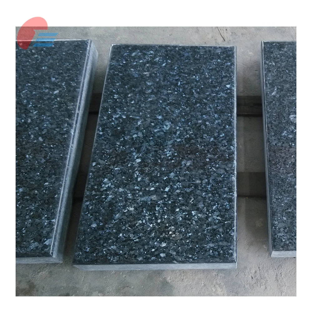 Ever-rising Stone Blue Pearl Granite Flat Marker Headstone Monument