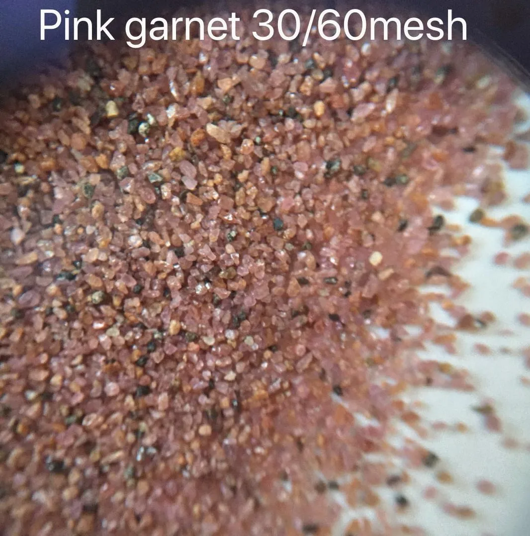 Price of 30/60 mesh pink river garnet sand for sandblasting