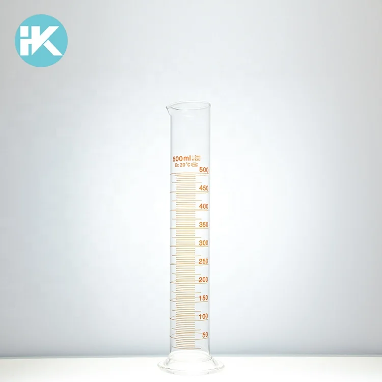 Huke индивидуальные лабораторные принадлежности Высокое качество 3,3 boro 500 мл стекло измерительный цилиндр