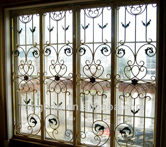 2018 Top-selling modern design window iron grills