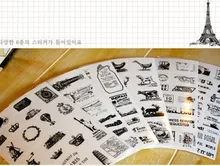 Classic retro style transparent Organizer Planner diary decoration Stamp sticker stickers Z918