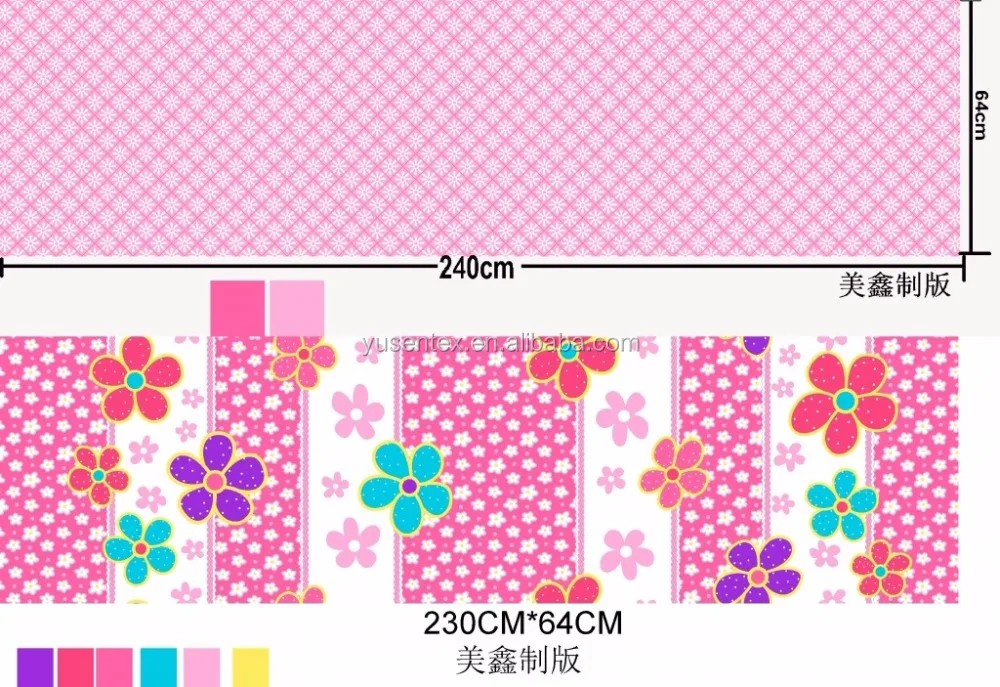100% polyester material disperse printed textile fabric home bedding set fabric