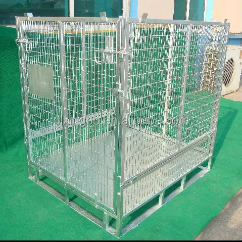 Euro Folding Stackable Metal Steel Wire Mesh Pallet Cage