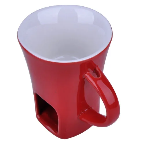 High quality Chocolate Cheese ceramic fondue set with candle and fork