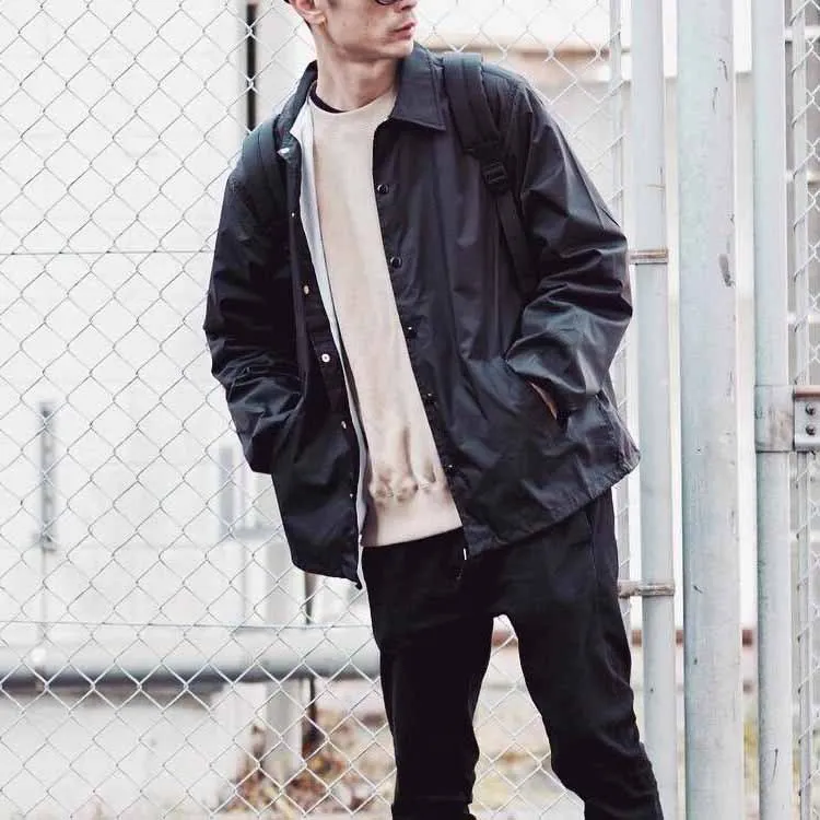High Quality Nylon Breathable Blank Men Coaches Jacket