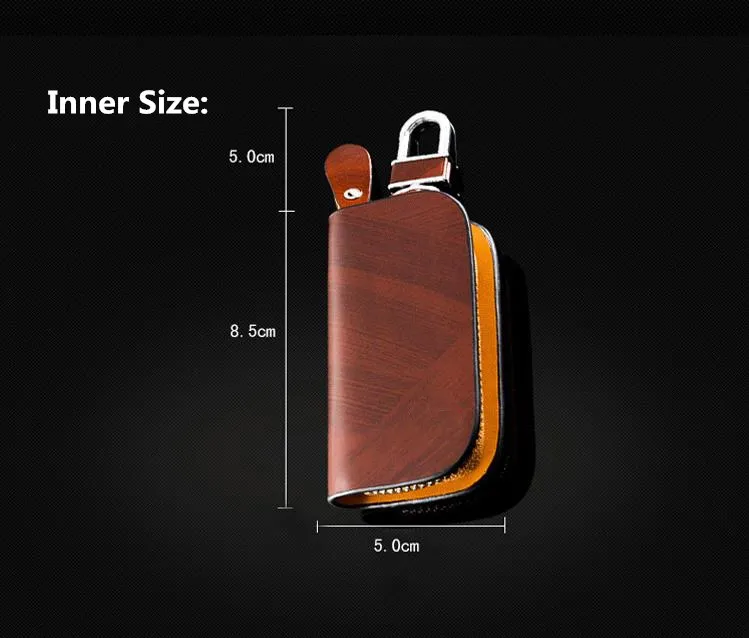 leather key wallet / case for Volkswagen Volvo KIA Skoda Fiat Ferrari